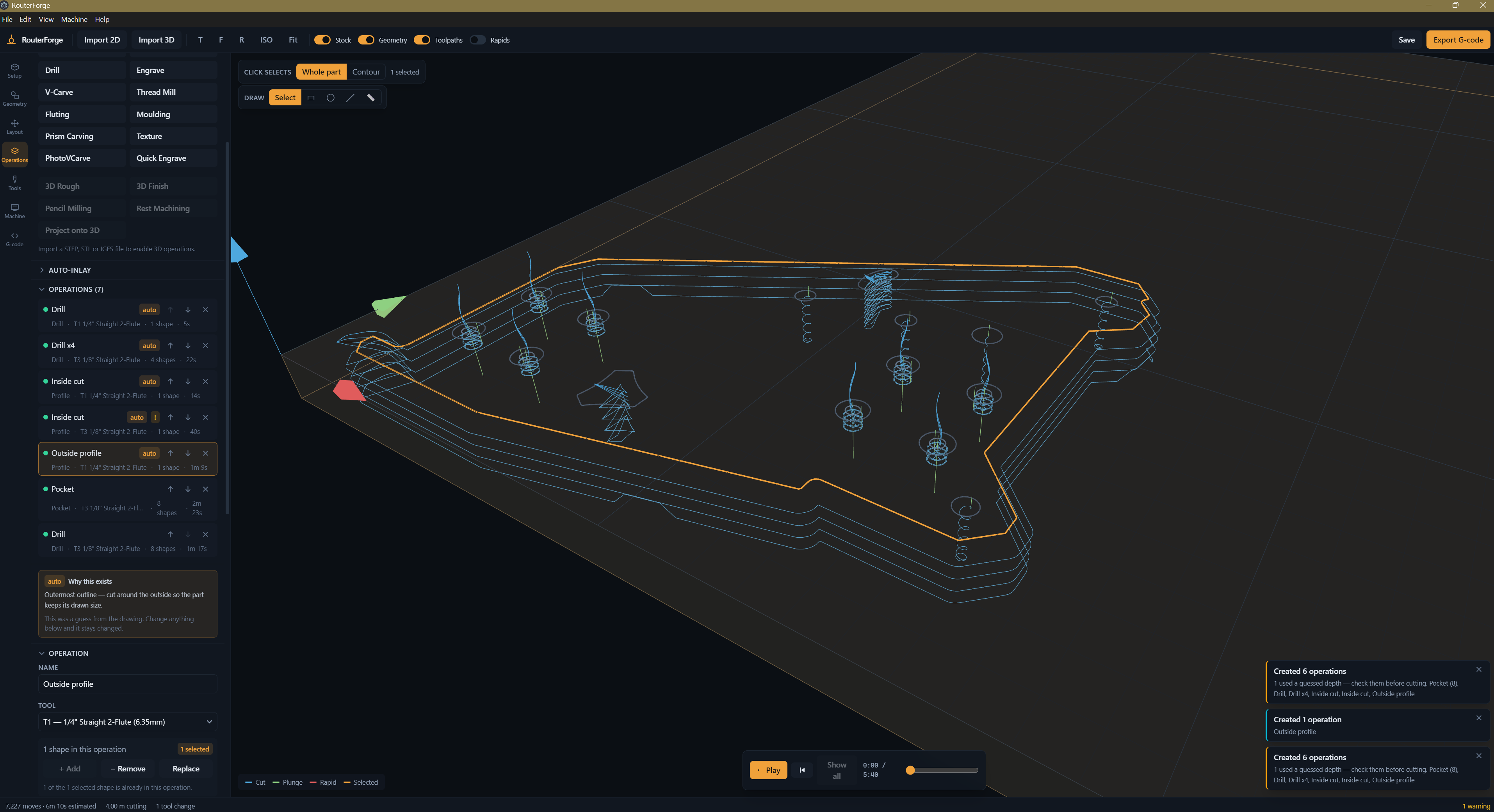 RouterForge toolpath editor screenshot